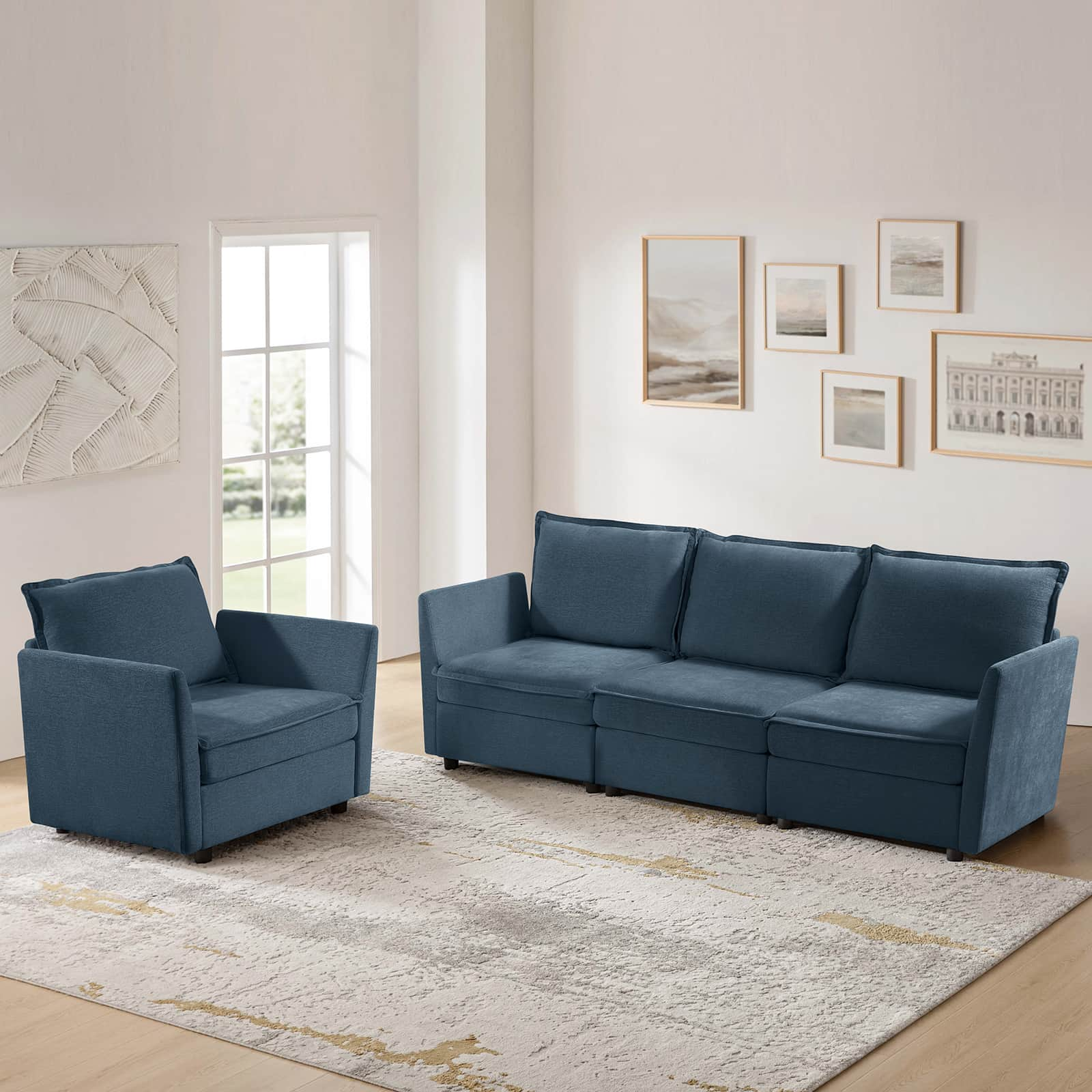 Victoria Oversized Soft Sectional Sofa with Storage