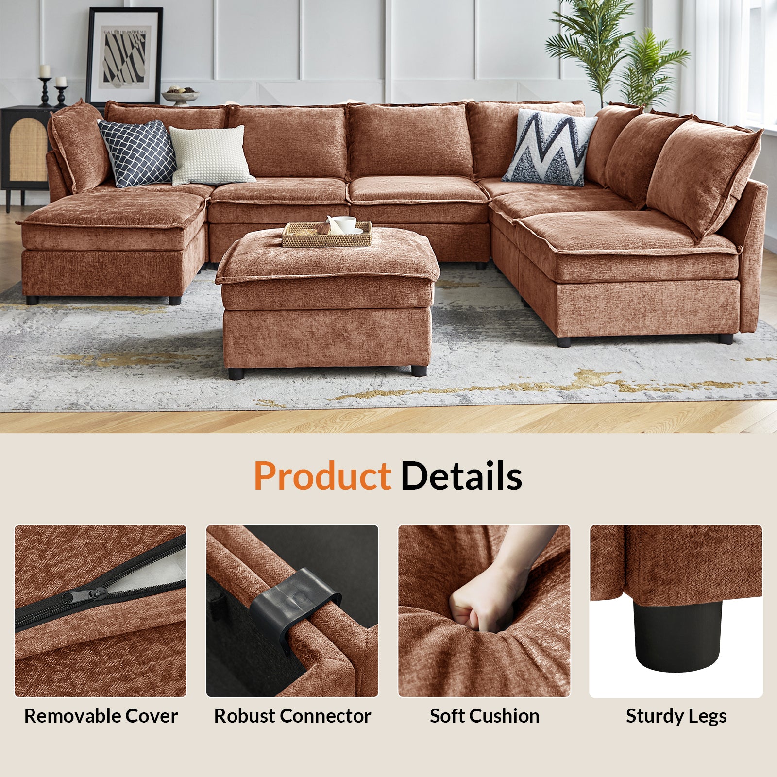 Accessories for Harmetrix Oversized Soft Sectional Couch
