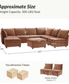 Harmetrix Oversized Soft Sectional Couch with Storage