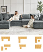 Victoria Oversized Soft Sectional Sofa with Storage