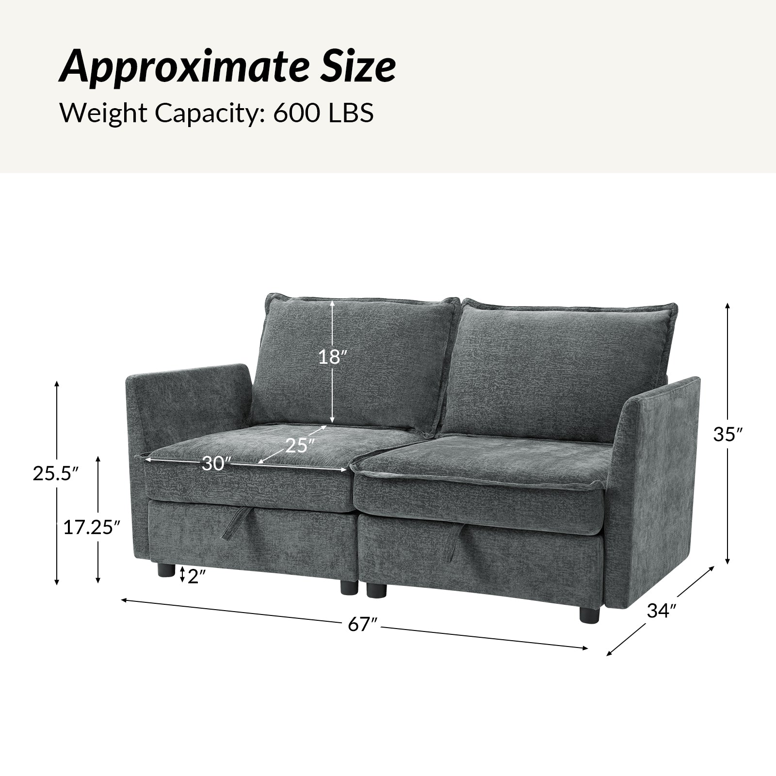 Victoria Oversized Soft Sectional Sofa with Storage