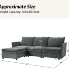 Victoria Oversized Soft Sectional Sofa with Storage