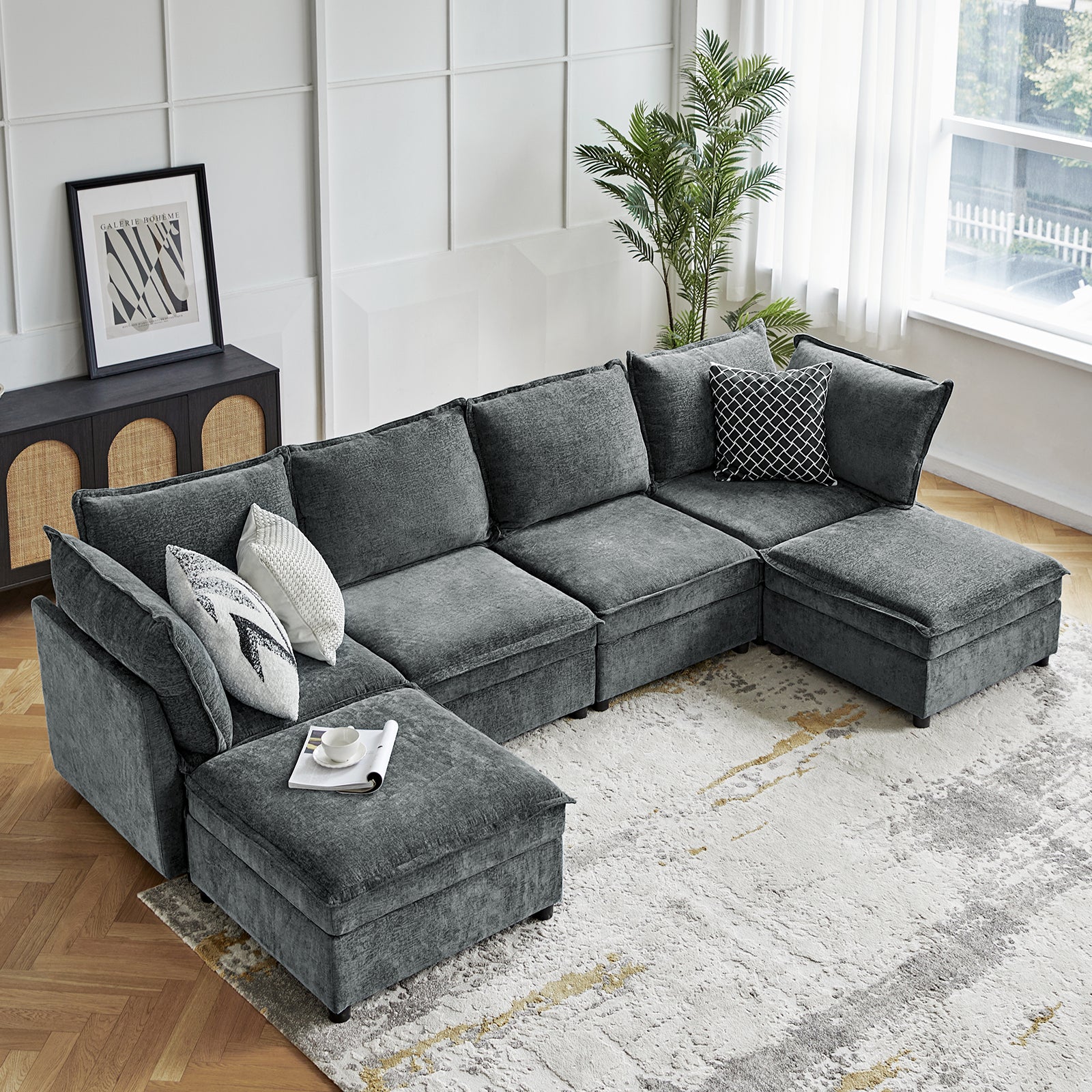 Victoria Oversized Soft Sectional Sofa with Storage