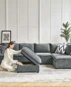 Victoria Oversized Soft Sectional Sofa with Storage