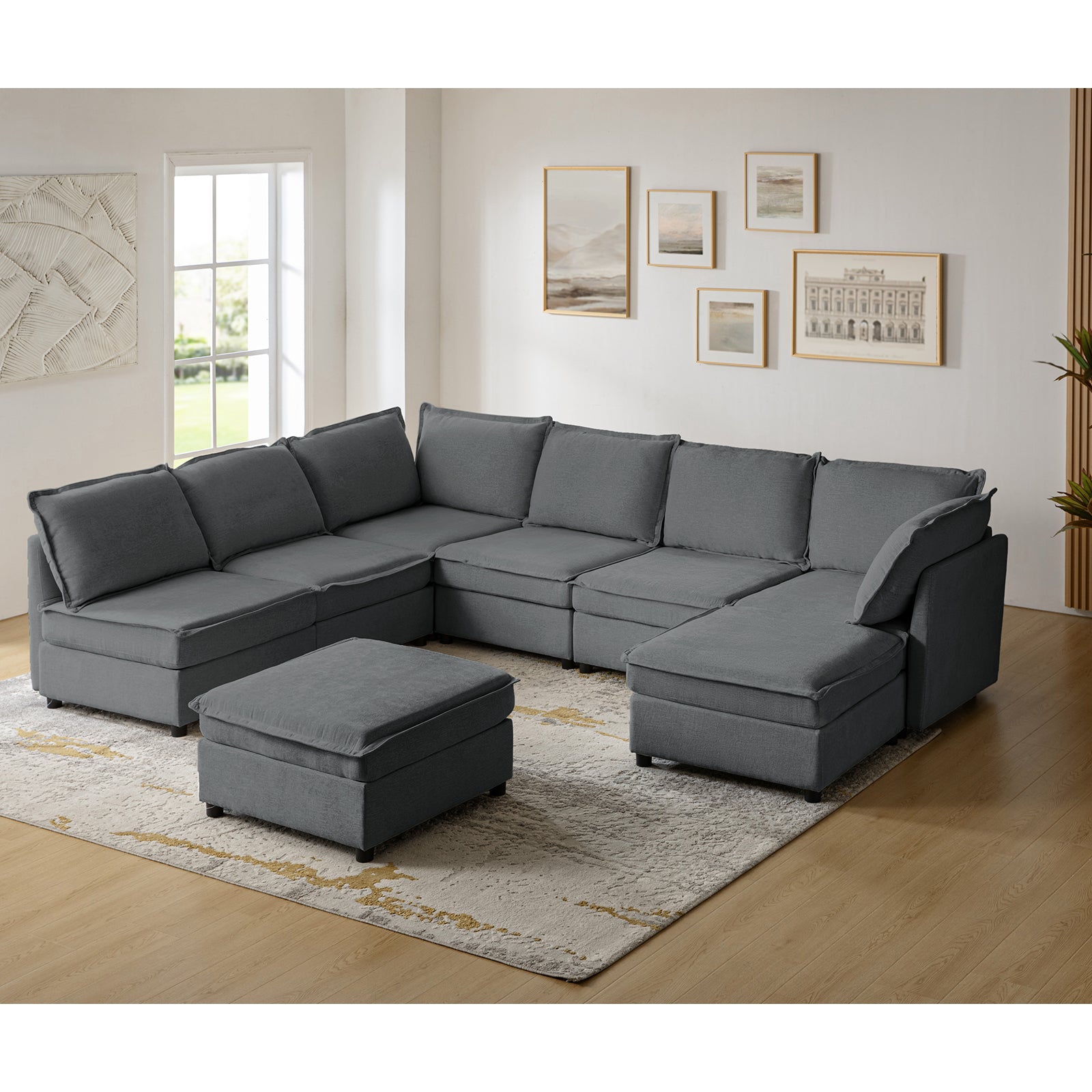 Victoria Oversized Soft Sectional Sofa with Storage