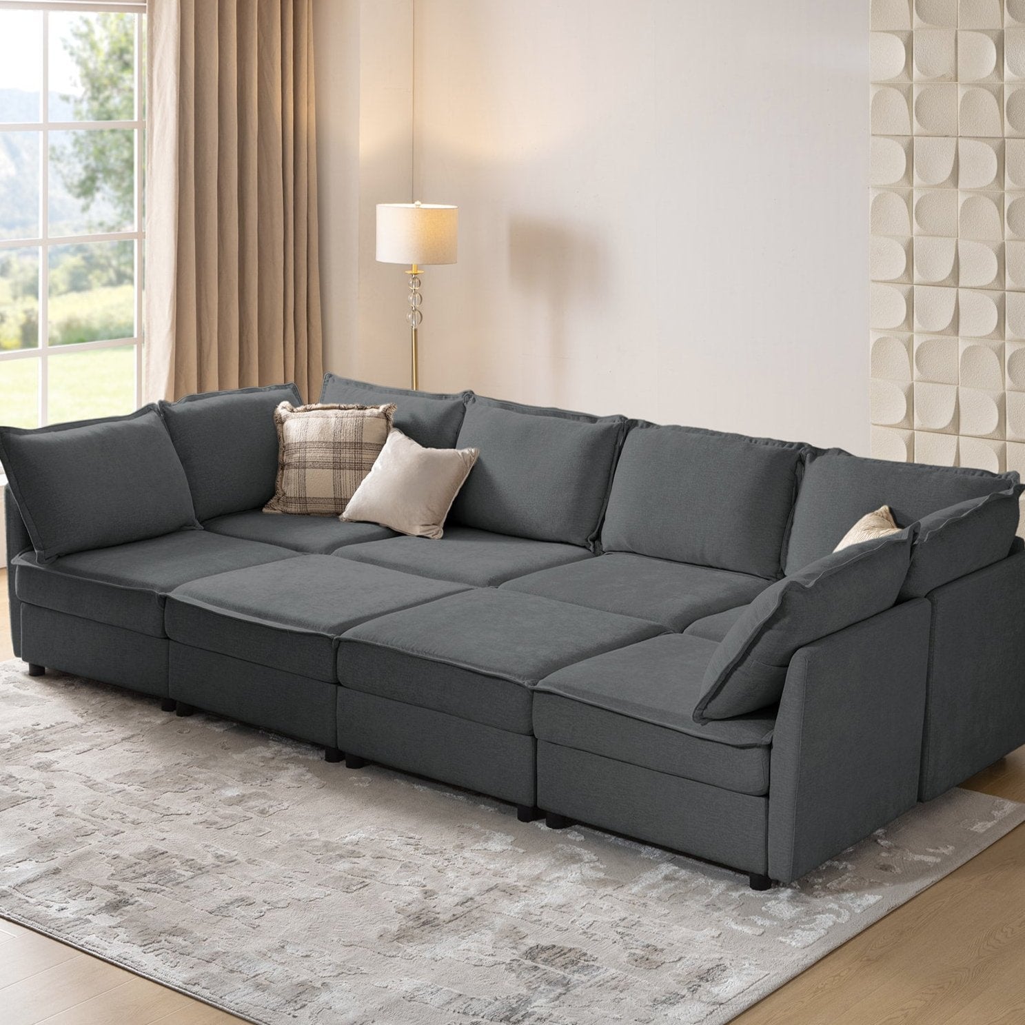 Victoria Oversized Soft Sectional Sofa with Storage