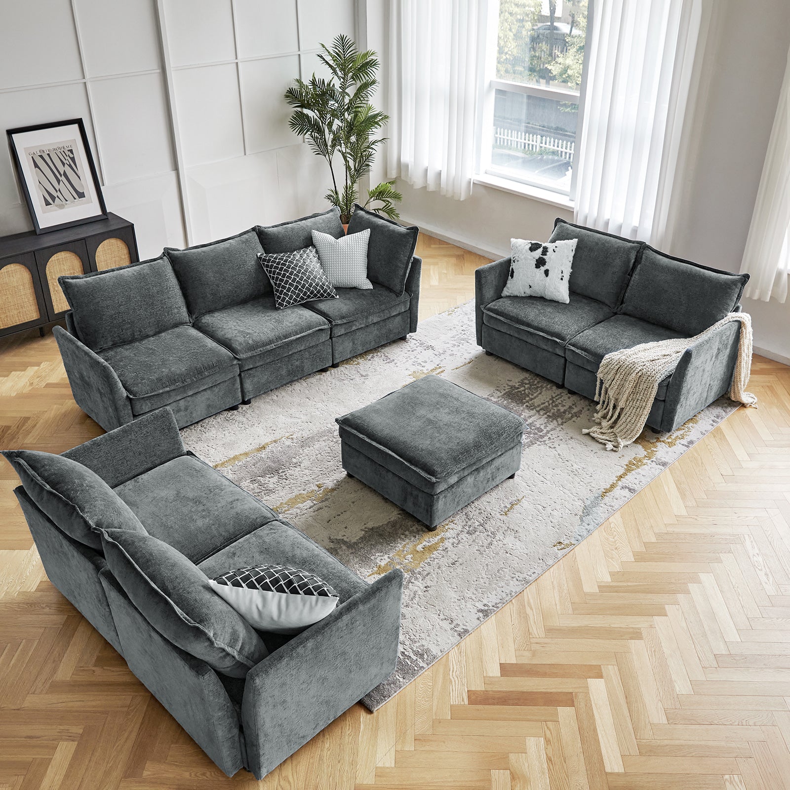 Victoria Oversized Soft Sectional Sofa with Storage