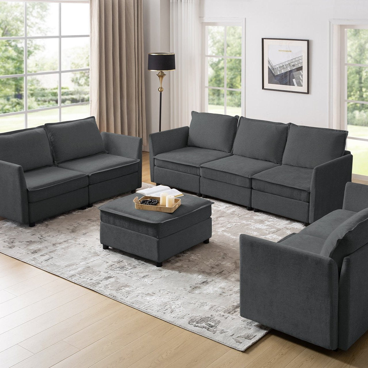 Victoria Oversized Soft Sectional Sofa with Storage