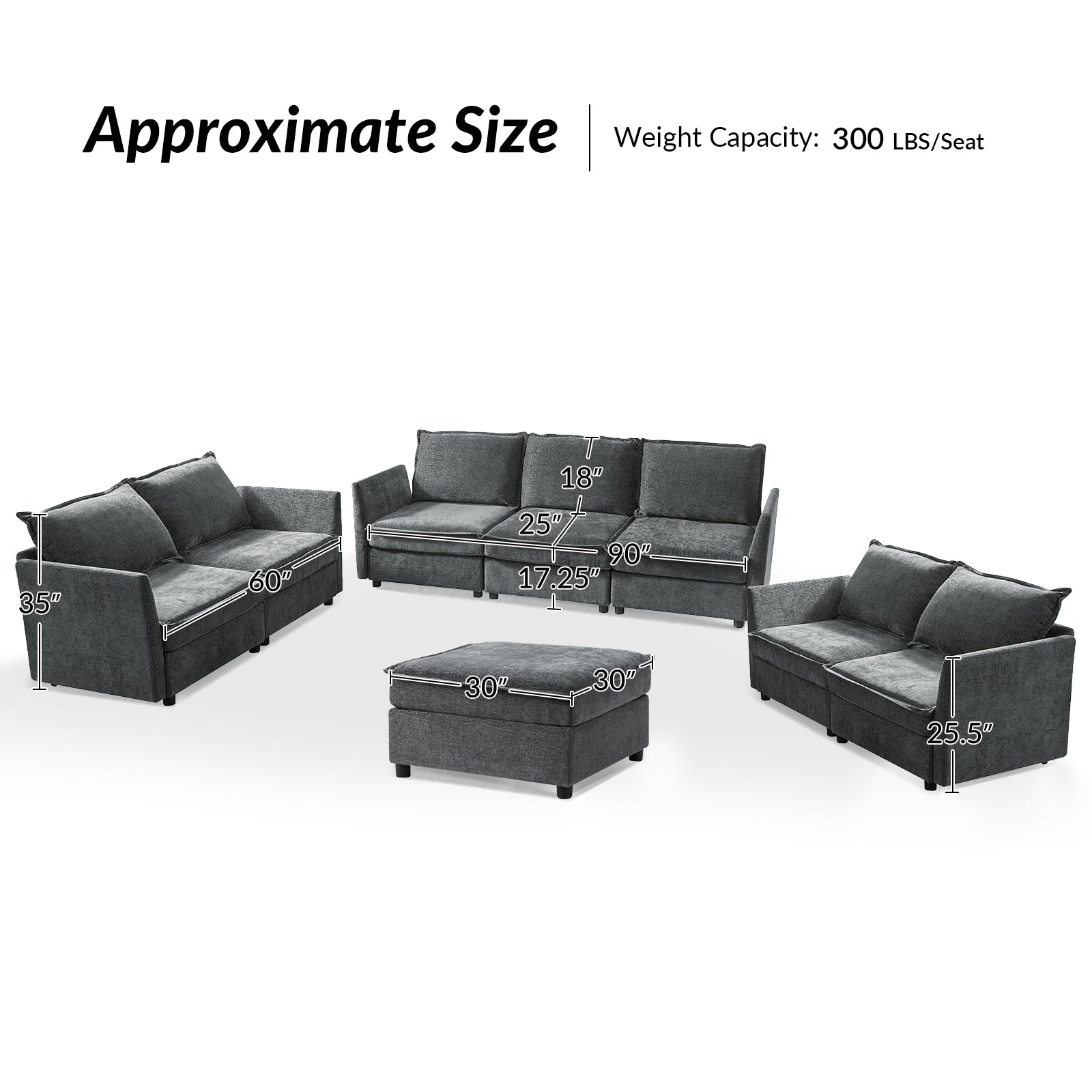 Victoria Oversized Soft Sectional Sofa with Storage