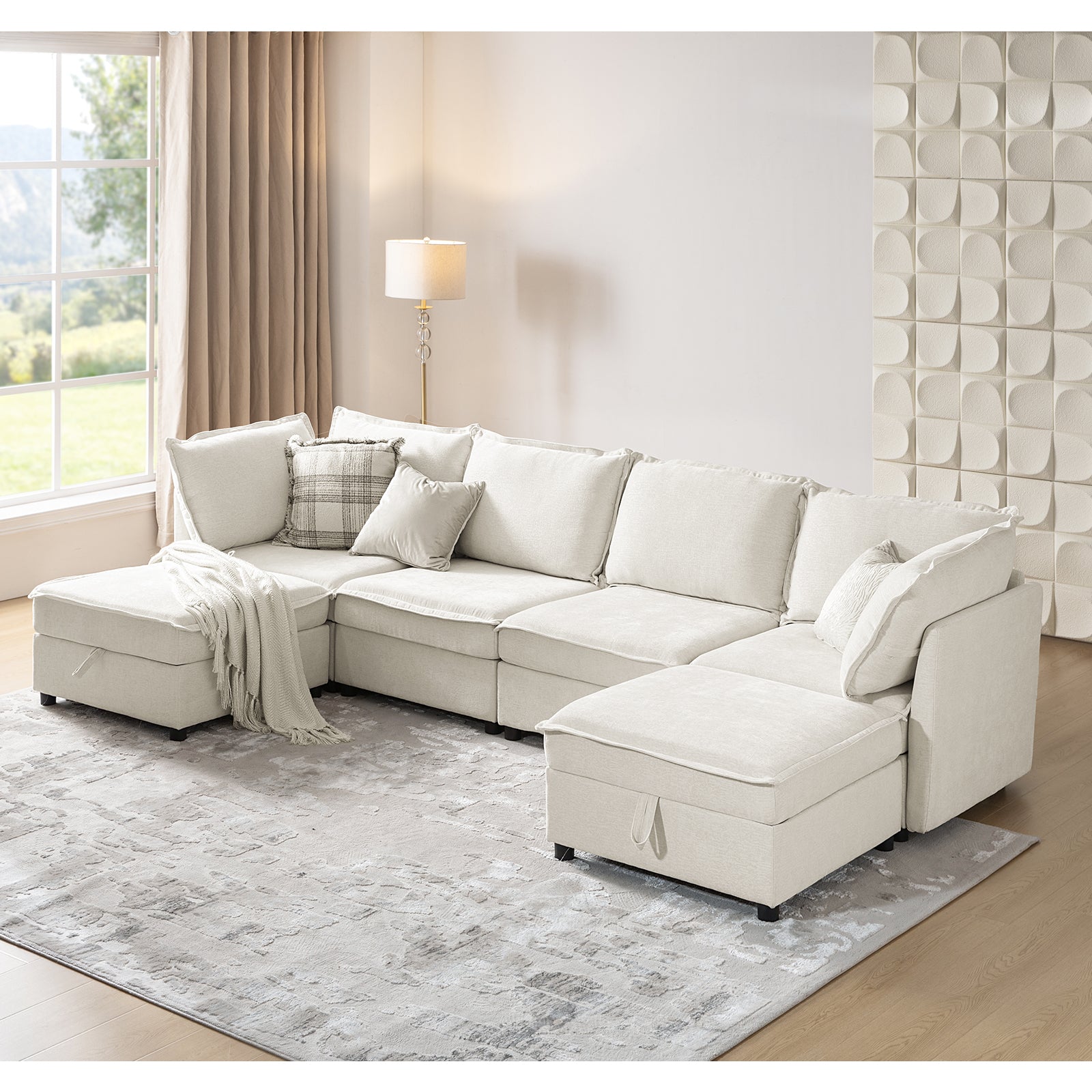 Victoria Oversized Soft Sectional Sofa with Storage