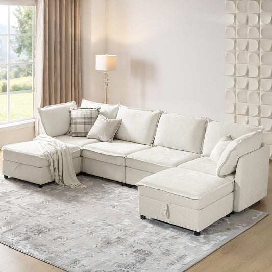 Victoria Oversized Soft Sectional Sofa with Storage