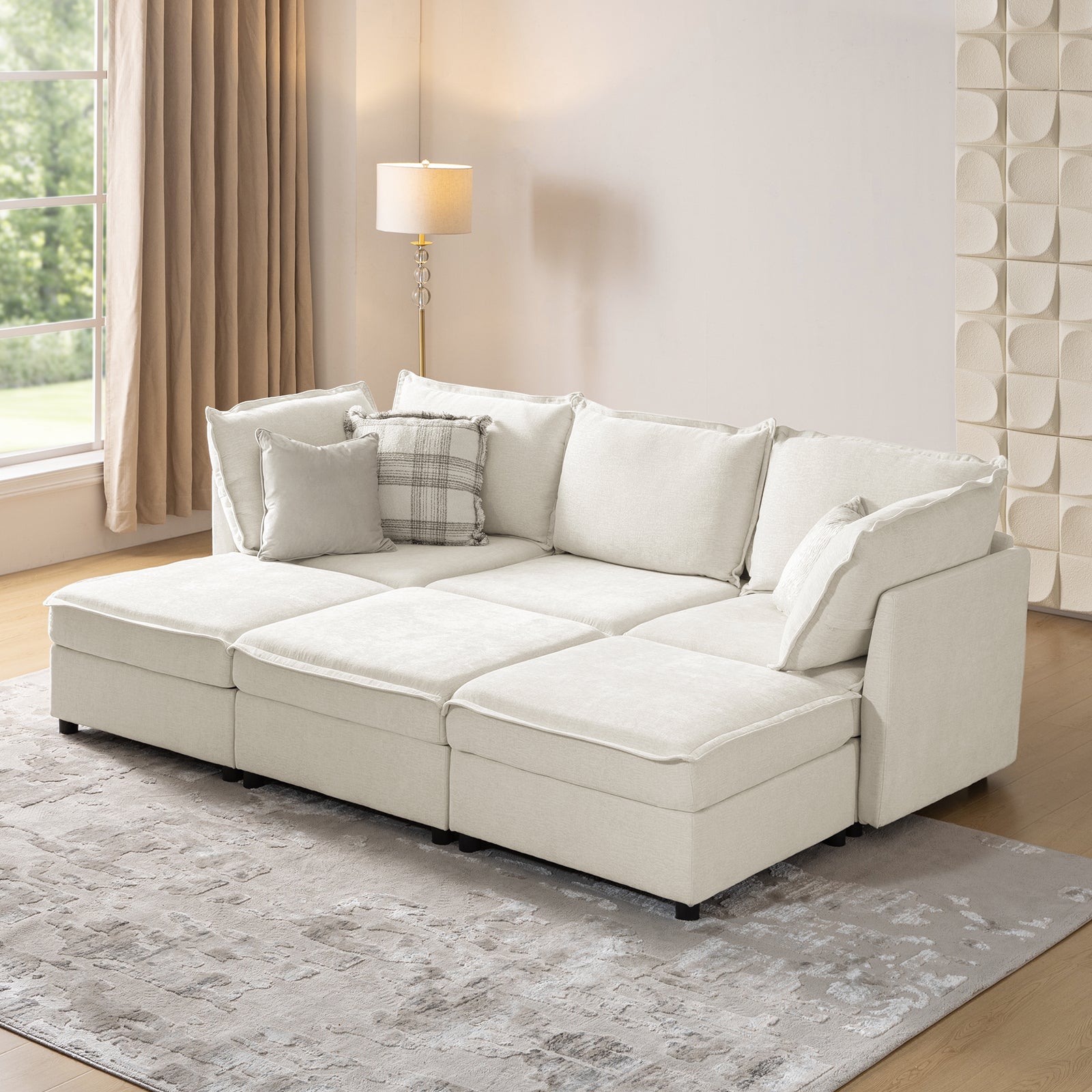 Victoria Oversized Soft Sectional Sofa with Storage