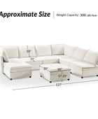 Victoria Oversized Soft Sectional Sofa with Storage