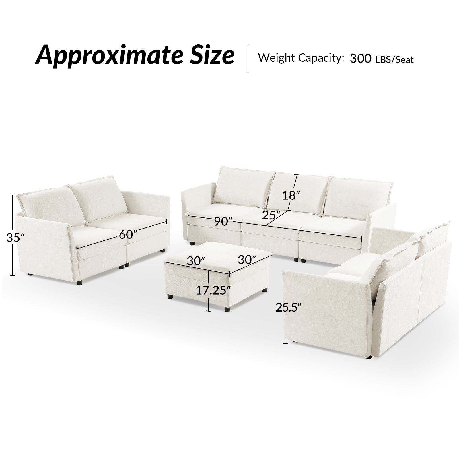 Victoria Oversized Soft Sectional Sofa with Storage