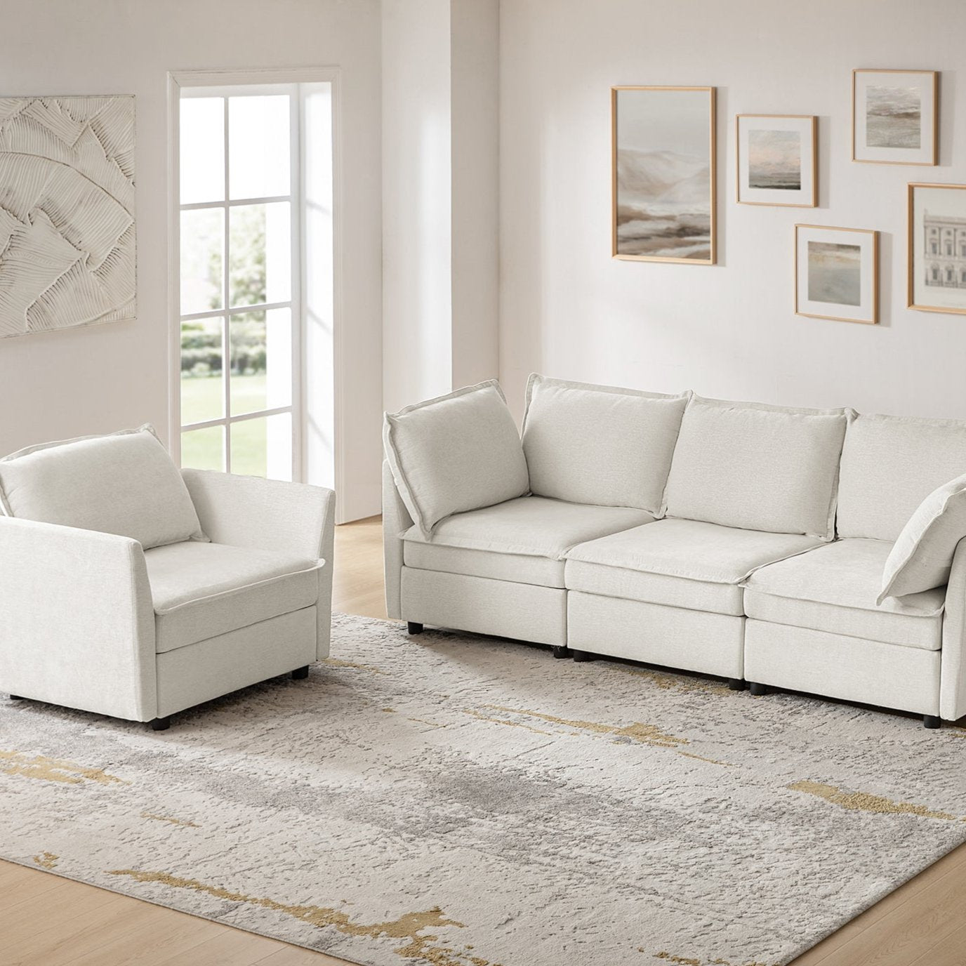 Victoria Oversized Soft Sectional Sofa with Storage