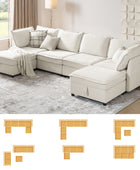 Victoria Oversized Soft Sectional Sofa with Storage