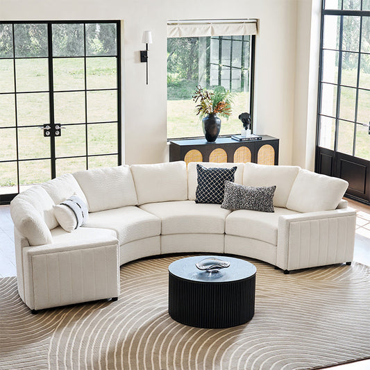 Aeris Modern Curved Sectional Sofa Set