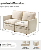 Victoria Oversized Modular Sectional Sofa with Hidden Storage and Removable Slipcovers
