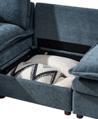 Victoria Oversized Modular Sectional Sofa with Hidden Storage and Removable Slipcovers