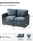 Victoria Oversized Modular Sectional Sofa with Hidden Storage and Removable Slipcovers
