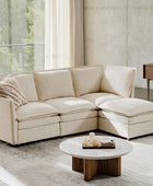 Victoria Oversized Modular Sectional Sofa with Hidden Storage and Removable Slipcovers