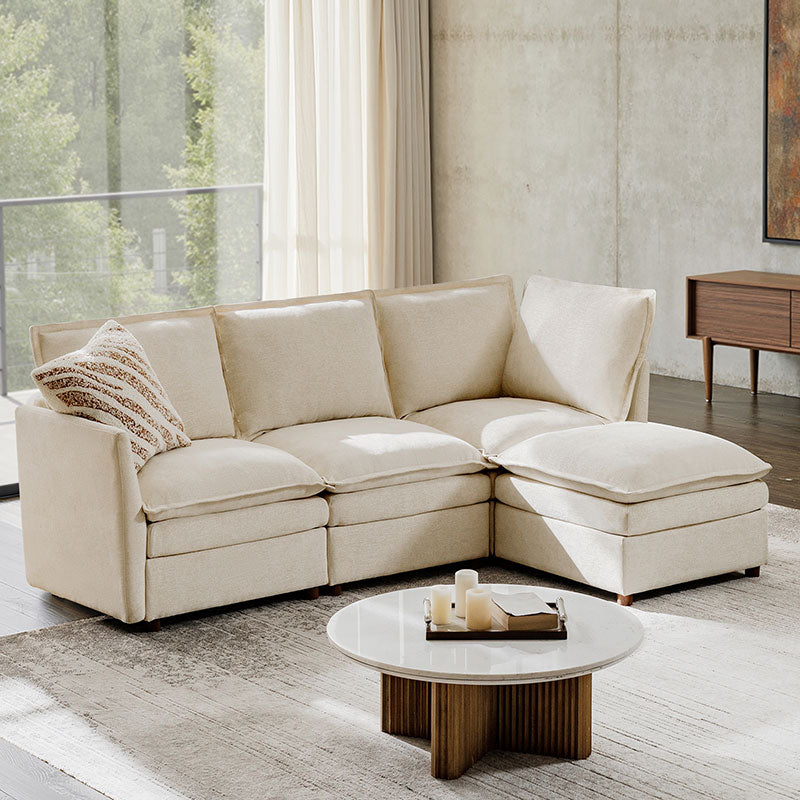 Victoria Oversized Modular Sectional Sofa with Hidden Storage and Removable Slipcovers