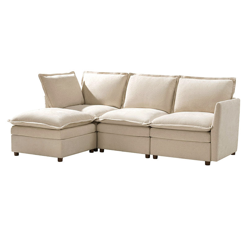 Victoria Oversized Modular Sectional Sofa with Hidden Storage and Removable Slipcovers