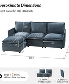 Victoria Oversized Modular Sectional Sofa with Hidden Storage and Removable Slipcovers