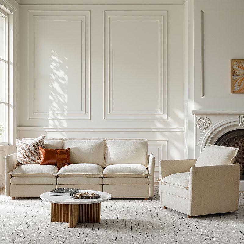 Victoria Oversized Modular Sectional Sofa with Hidden Storage and Removable Slipcovers