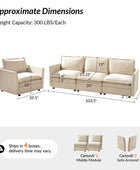 Victoria Oversized Modular Sectional Sofa with Hidden Storage and Removable Slipcovers
