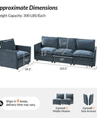 Victoria Oversized Modular Sectional Sofa with Hidden Storage and Removable Slipcovers