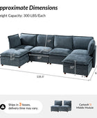 Victoria Oversized Modular Sectional Sofa with Hidden Storage and Removable Slipcovers