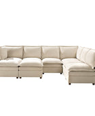 Victoria Oversized Modular Sectional Sofa with Hidden Storage and Removable Slipcovers
