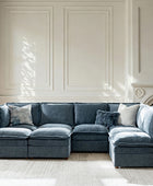 Victoria Oversized Modular Sectional Sofa with Hidden Storage and Removable Slipcovers