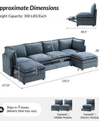 Victoria Oversized Modular Power Reclining Sectional Sofa with Hidden Storage