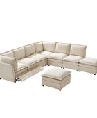 Victoria Oversized Modular Power Reclining Sectional Sofa with Hidden Storage