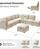 Victoria Oversized Modular Power Reclining Sectional Sofa with Hidden Storage