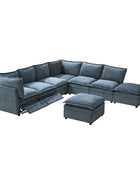 Victoria Oversized Modular Power Reclining Sectional Sofa with Hidden Storage