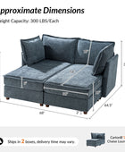 Diego Modern Modular 6-Seat Sectional Sofa with Chaise Lounge