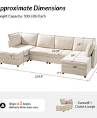 Diego Modern Modular 6-Seat Sectional Sofa with Chaise Lounge