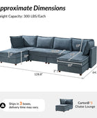 Diego Modern Modular 6-Seat Sectional Sofa with Chaise Lounge