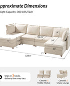 Diego Modern Modular 6-Seat Sectional Sofa with Chaise Lounge
