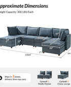 Diego Modern Modular 6-Seat Sectional Sofa with Chaise Lounge