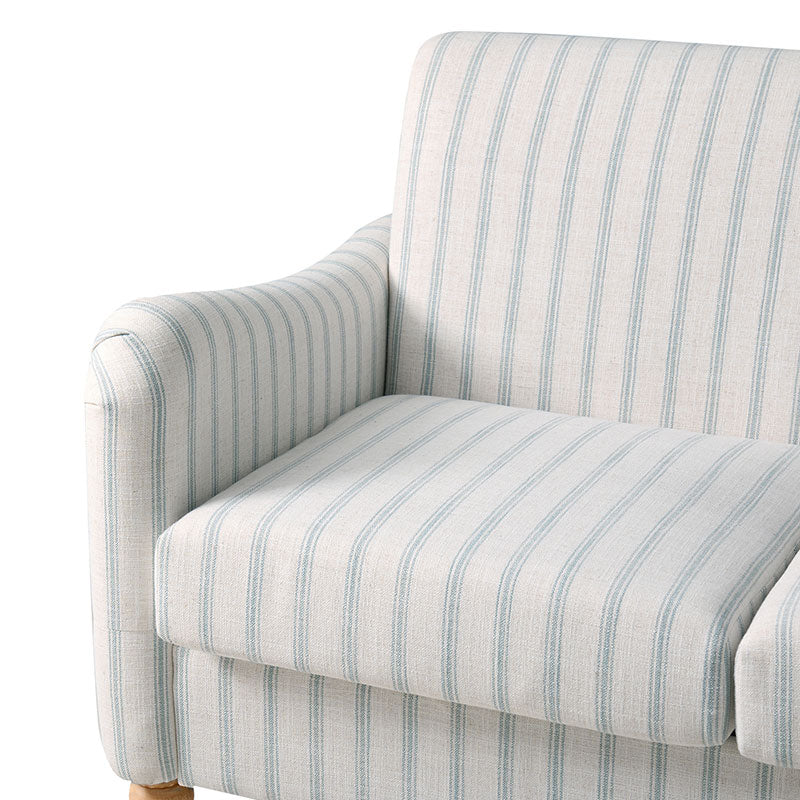 4-Piece Striped Farmhouse Living Room Set (Sofa, Loveseat, Recliner & Lift-Top Coffee Table