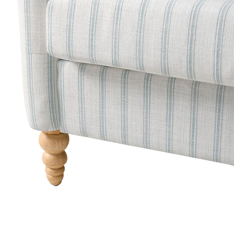 4-Piece Striped Farmhouse Living Room Set (Sofa, Loveseat, Recliner & Lift-Top Coffee Table