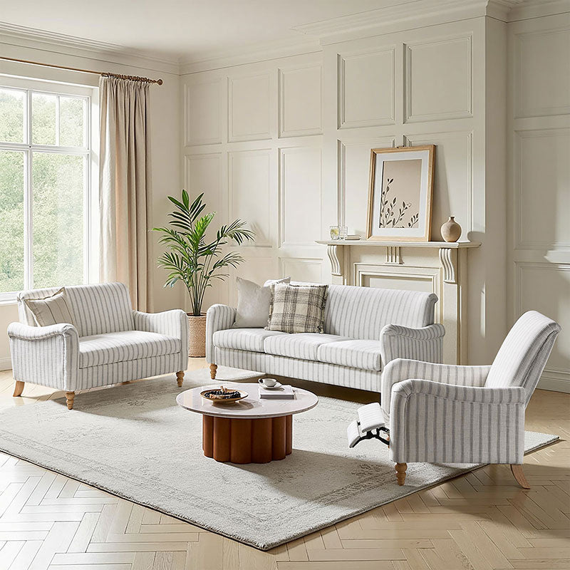 Striped Farmhouse Living Room Set