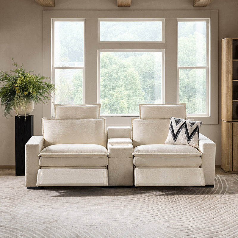 Modern Modular Power Reclining & Standing Coffee Table Living Room Set