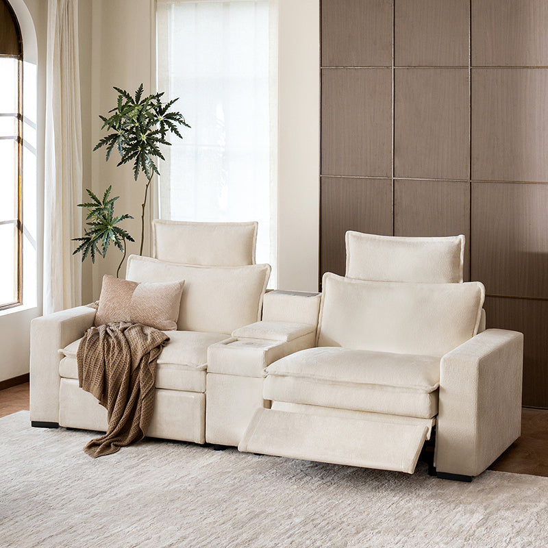 Modern Modular Power Reclining & Standing Coffee Table Living Room Set