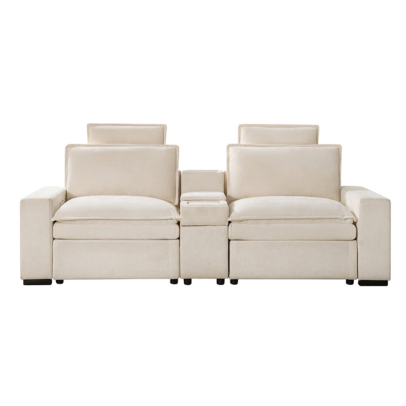 Modern Modular Power Reclining & Standing Coffee Table Living Room Set