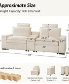 Modern Modular Power Reclining & Standing Coffee Table Living Room Set